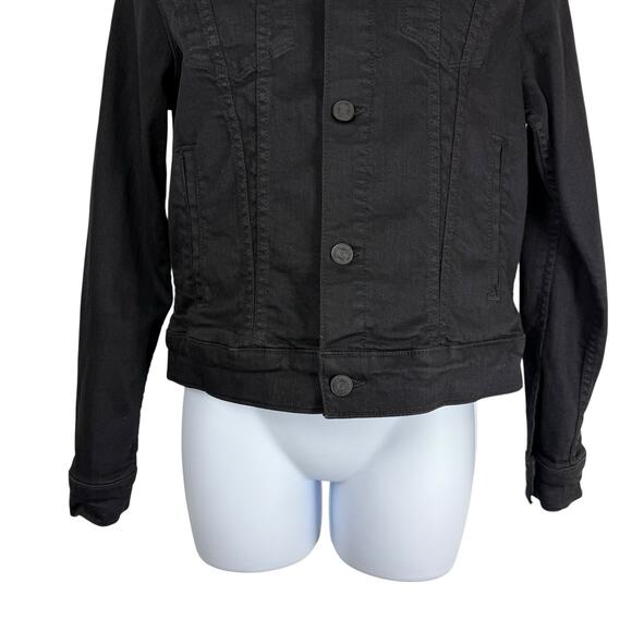 MOTHER Jacket Womens Small Black Pocket Bruiser Denim Not Guilty Western Cowgirl - Picture 4 of 12